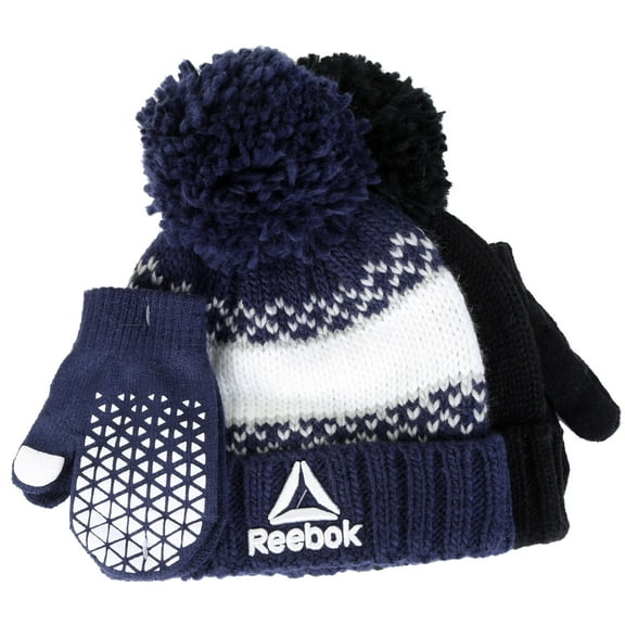 Reebok Toddler Beanie and Mitten Sets, 2- Pack, 6- Piece