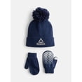 thumbnail image 1 of Reebok Toddler Boys' Beanie Hat and Mitten Set, 3-Piece, One Size, 1 of 4