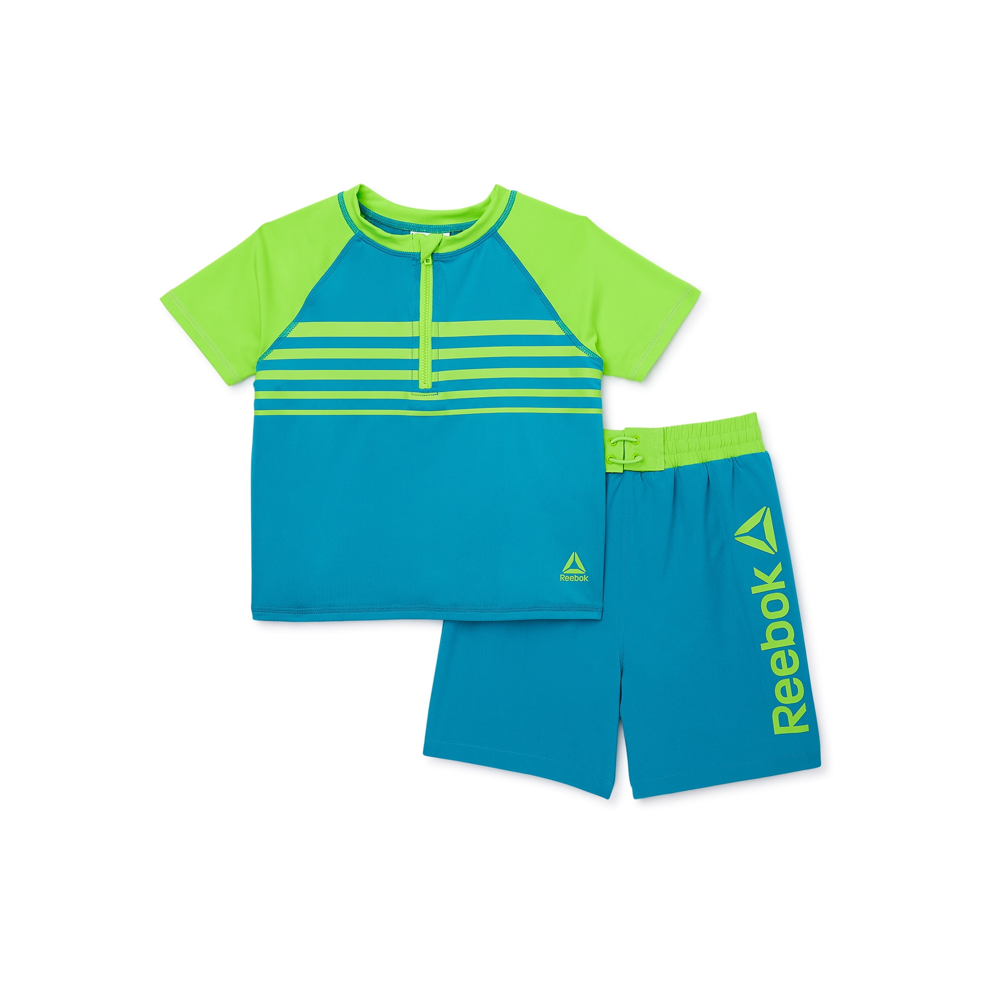 komme ud for falskhed legering Reebok Toddler Boy Short Sleeve Rashguard Swim Set, 2-Piece, Sizes 2T-5T -  Walmart.com