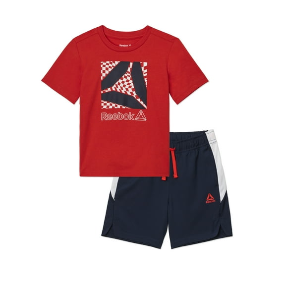 Reebok Toddler Boy's 2 Piece Race Daze Short Sleeve Tee & Short Set, Sizes 12M-5T