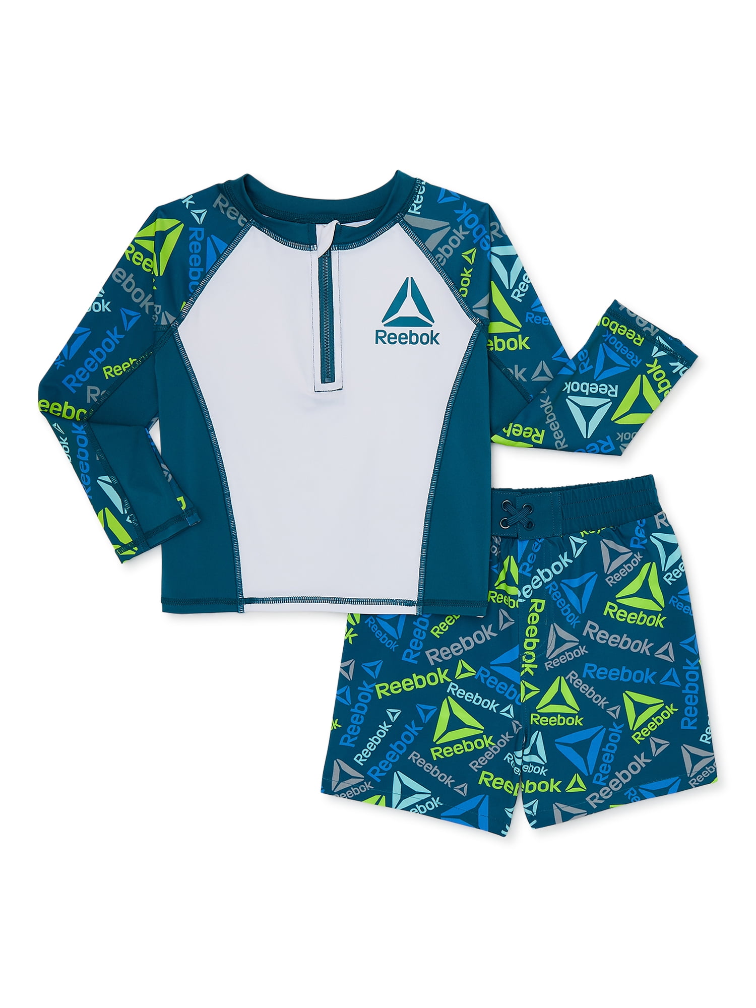 vandfald strømper Konkurrence Reebok Toddler Boys Long Sleeve Rashguard and Swim Trunks Set with UPF 50+,  2-Piece, Sizes 2T-5T, No Straps, Set Includes a Top and Trunk - Walmart.com