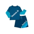thumbnail image 1 of Reebok Toddler Boys Long Sleeve Rashguard and Trunks 2- Piece Swim Set with UPF 50+, Sizes 2T-5T, 1 of 3