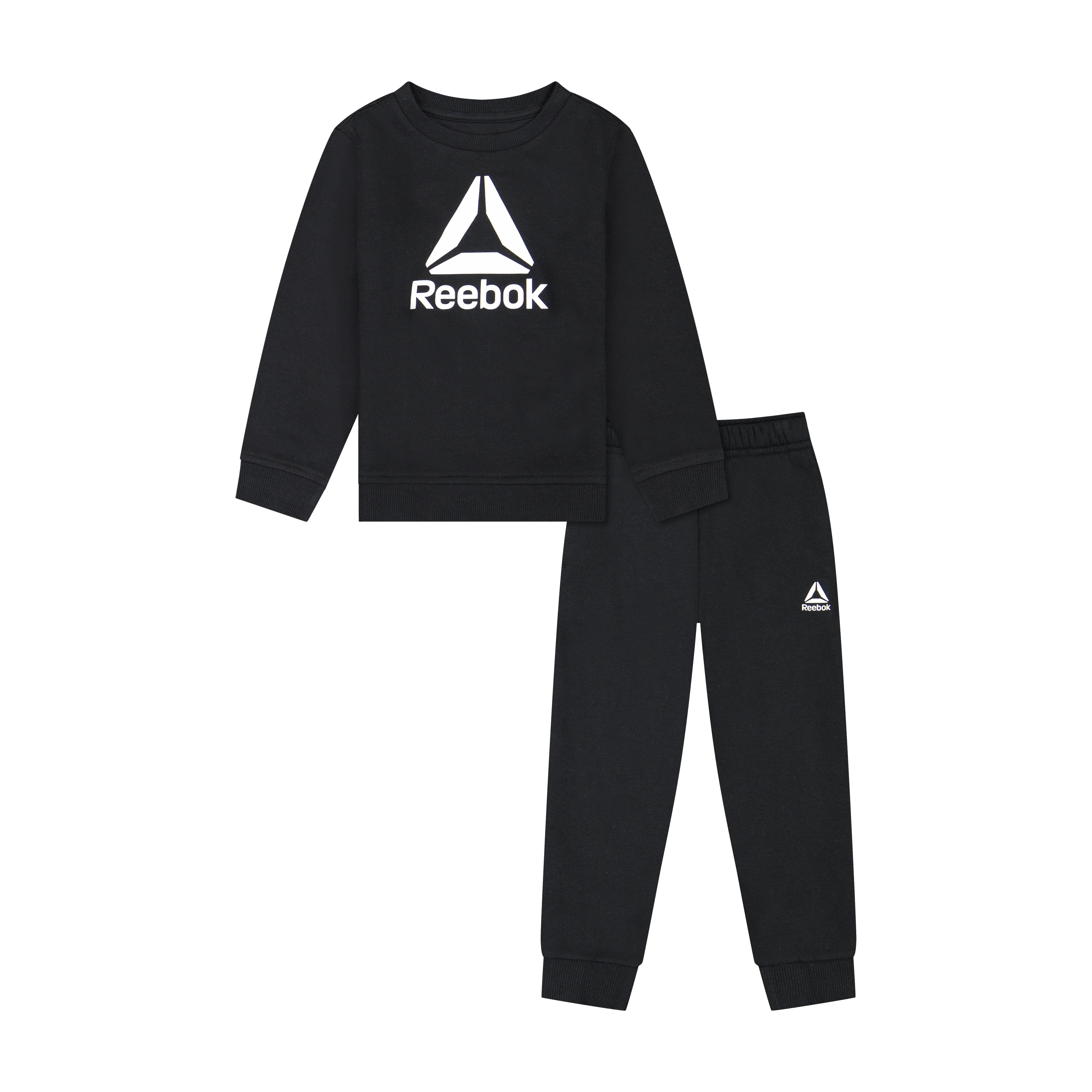 Reebok Toddler Fleece Crew and Jogger Set, 2-Piece, Sizes 12M-5T