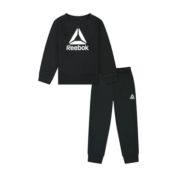 Reebok Toddler Fleece Crew and Jogger Set, 2-Piece, Sizes 12M-5T