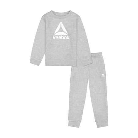Reebok Toddler Fleece Crew and Jogger Set, 2-Piece, Sizes 12M-5T
