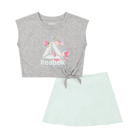 Reebok Toddler Girls "Charming" Tee & Skort Set, Sizes 12M-5T