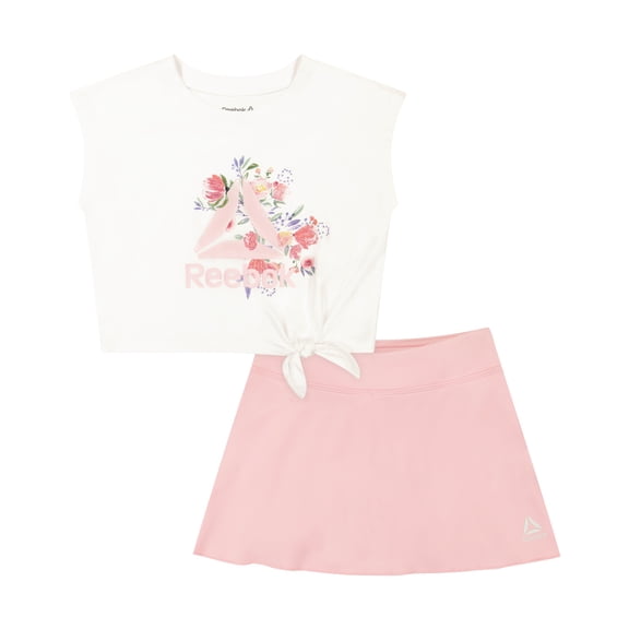 Reebok Toddler Girls "Charming" Tee & Skort Set, Sizes 12M-5T