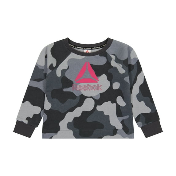 Reebok Toddler Girls Cozy Up Branded Taping Crewneck, Sizes 12M-5T