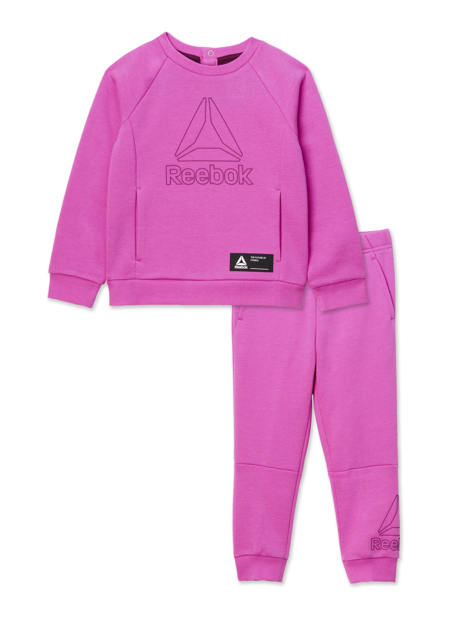 Reebok Toddler Girls Game On Pullover Crew And Jogger Set, 2-Piece