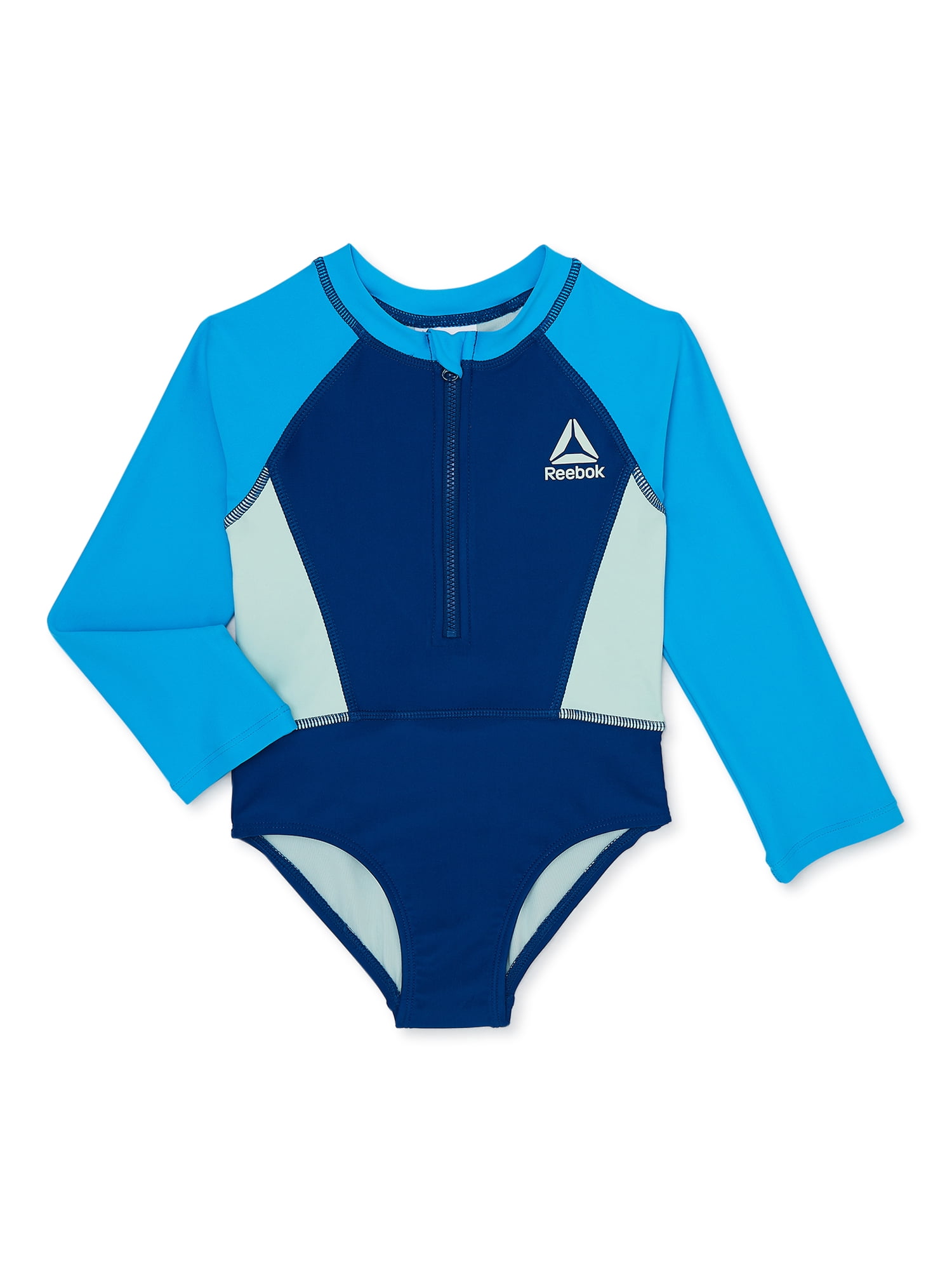 Reebok Toddler Girls Rashguard Swimsuit, 1-Piece, Sizes 2T-5T