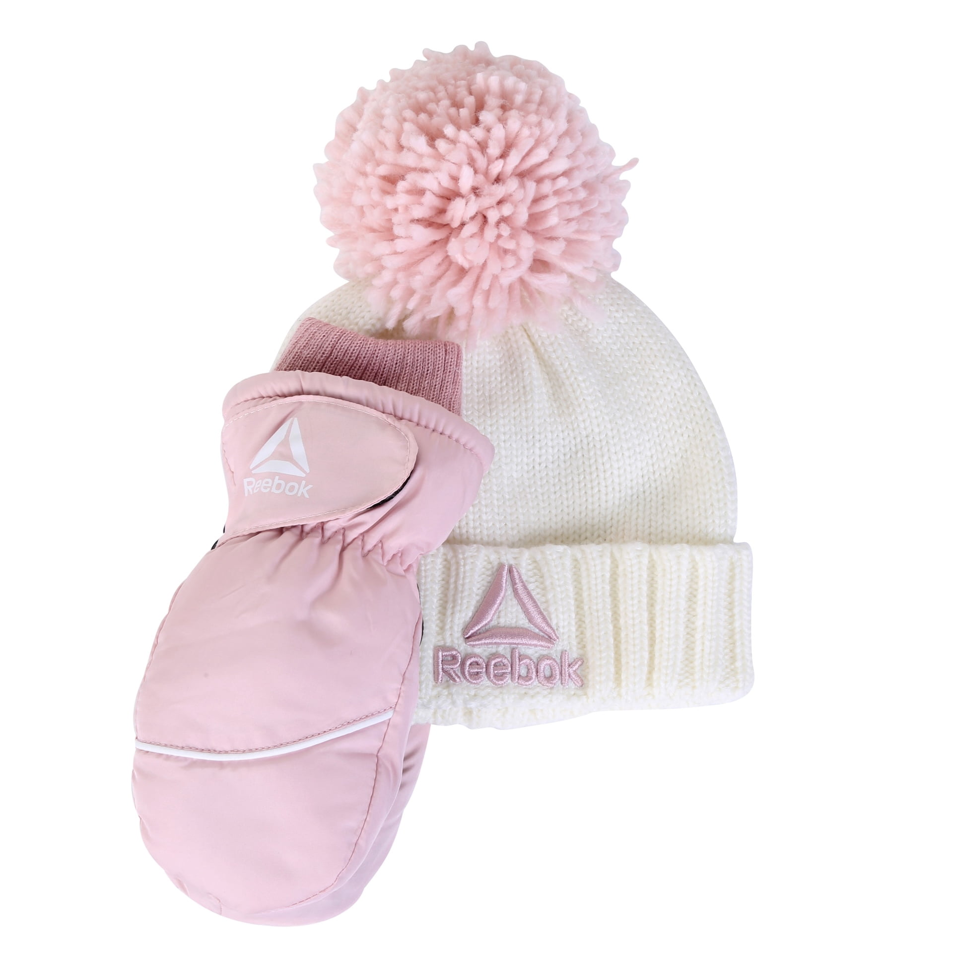 Reebok Toddler Beanie and Mitten Set, 3- Piece