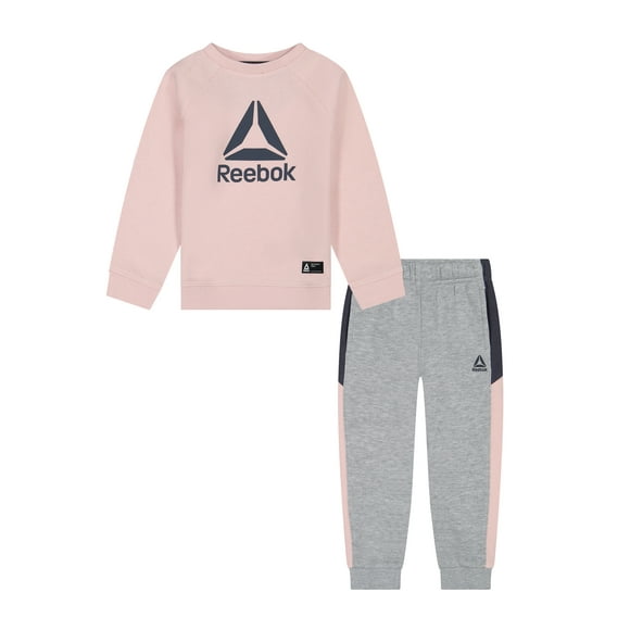 Reebok Toddler Play Hard Crew and Jogger Colorblock Set, 2-Piece, Sizes 12M-5T