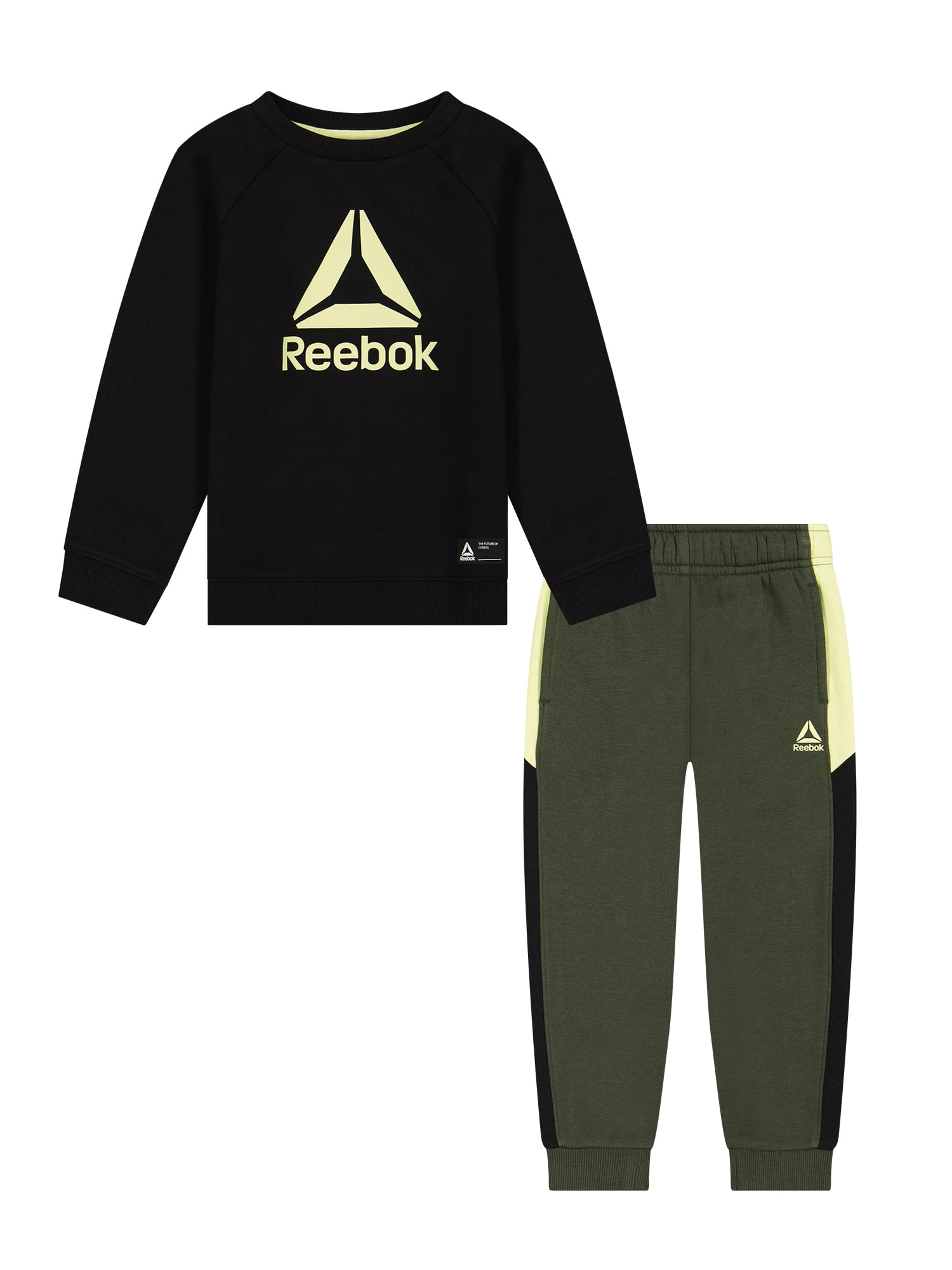 Reebok Toddler Play Hard Crew and Jogger Colorblock Set, 2-Piece, Sizes ...