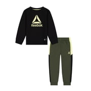 Reebok Toddler Play Hard Crew and Jogger Colorblock Set, 2-Piece, Sizes 12M-5T