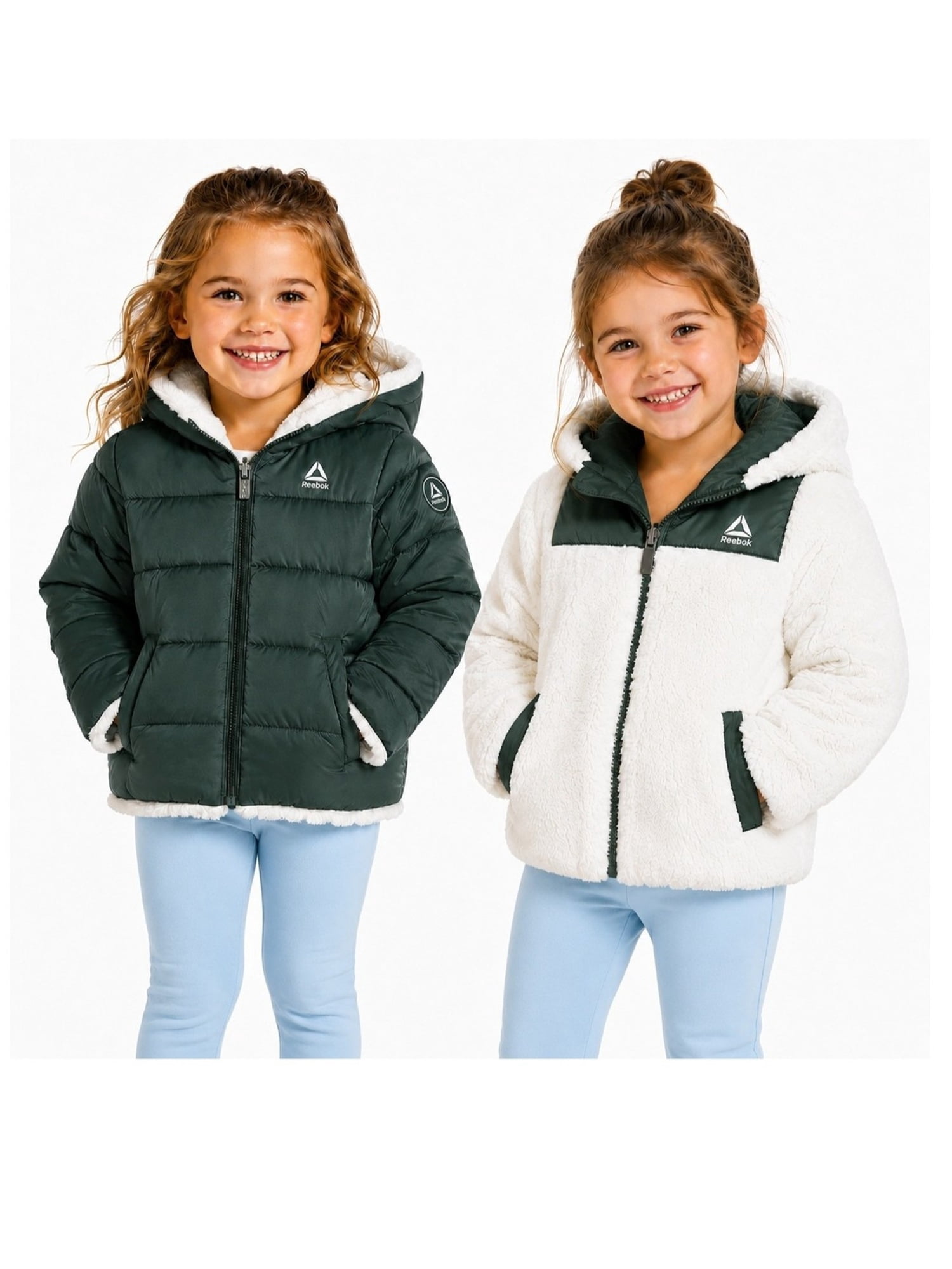 Reebok Toddler Reversible Puffer Coat, Sizes 12M-5T