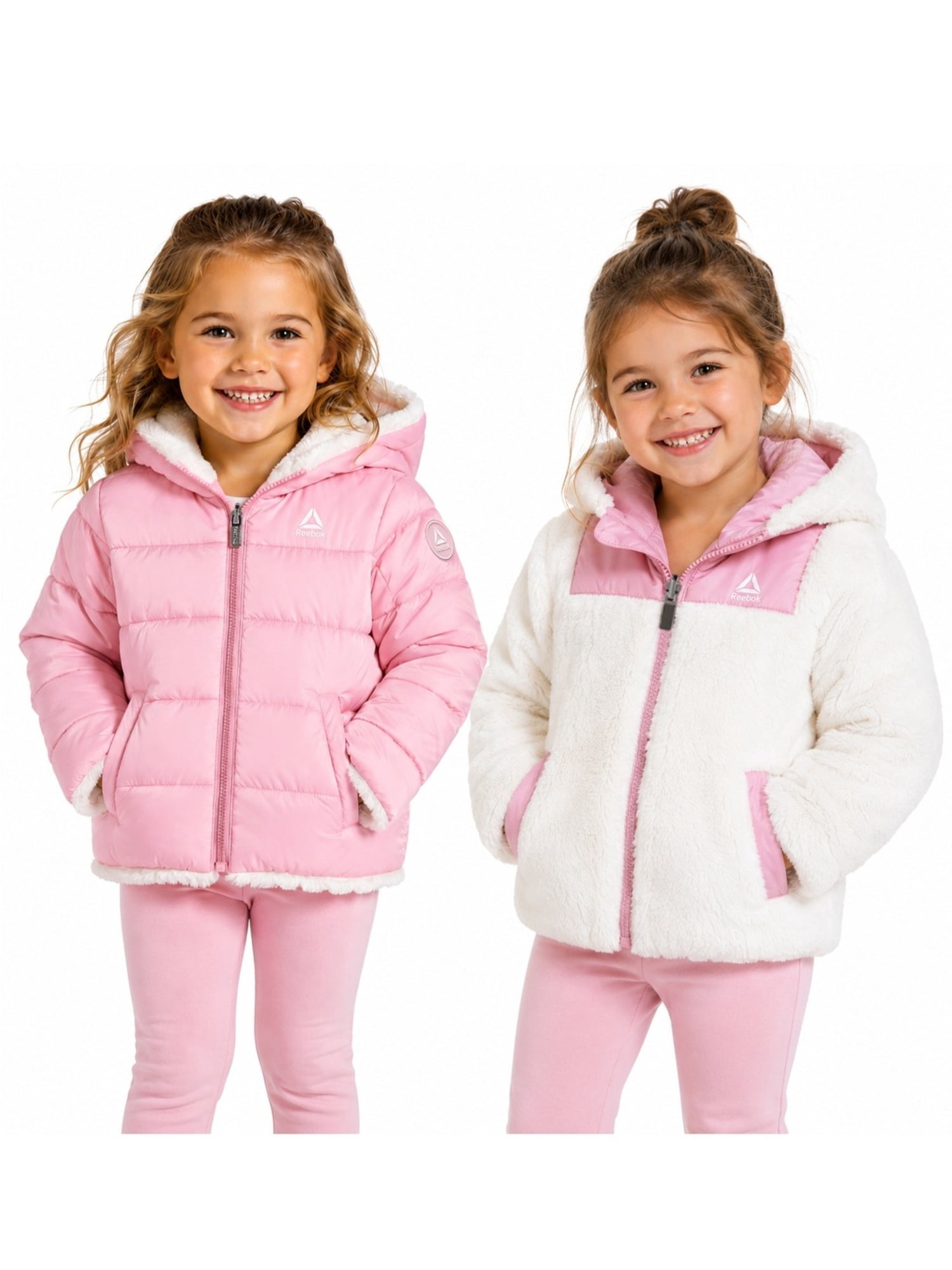 Reebok Toddler Reversible Puffer Coat, Sizes 12M-5T