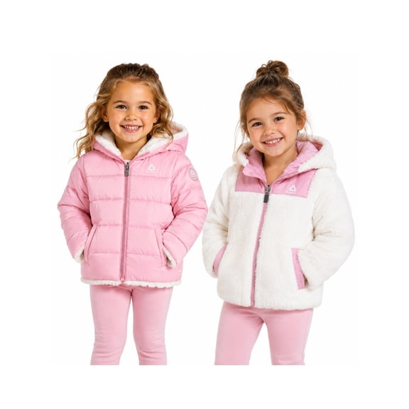 Reebok Toddler Reversible Puffer Coat, Sizes 12M-5T