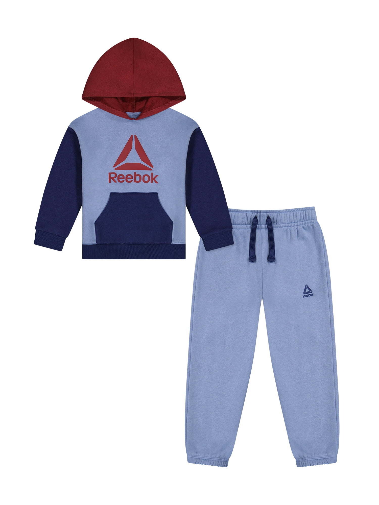 Reebok Toddlers’ Game Day Colorblocked Fleece Hoodie & Jogger Set, Sizes 12M - 5T