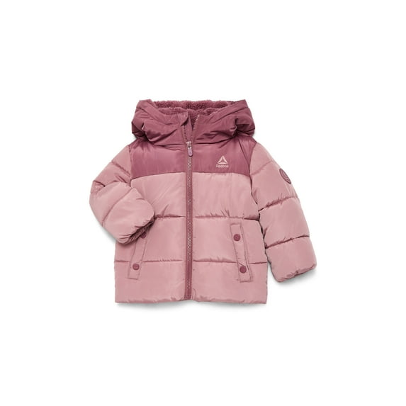 Reebok Toddler Heavyweight Puffer Jacket with Hood, Sizes 12M-5T