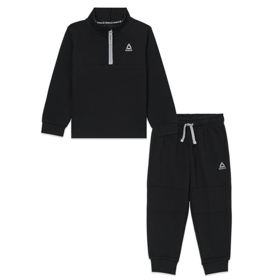 Reebok Toddler Unisex Half Zip Pullover and Jogger Set, 2 Piece, Sizes 12M-5T