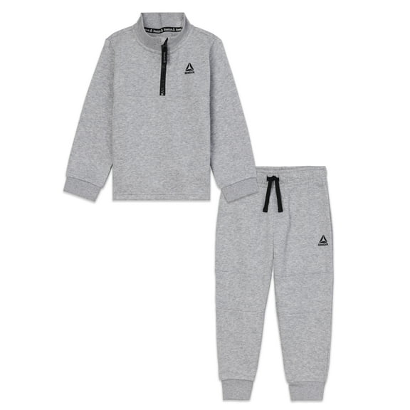 Reebok Toddler Unisex Half Zip Pullover and Jogger Set, 2 Piece, Sizes 12M-5T
