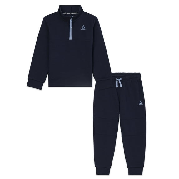 Reebok Toddler Unisex Half Zip Pullover and Jogger Set, 2 Piece, Sizes 12M-5T