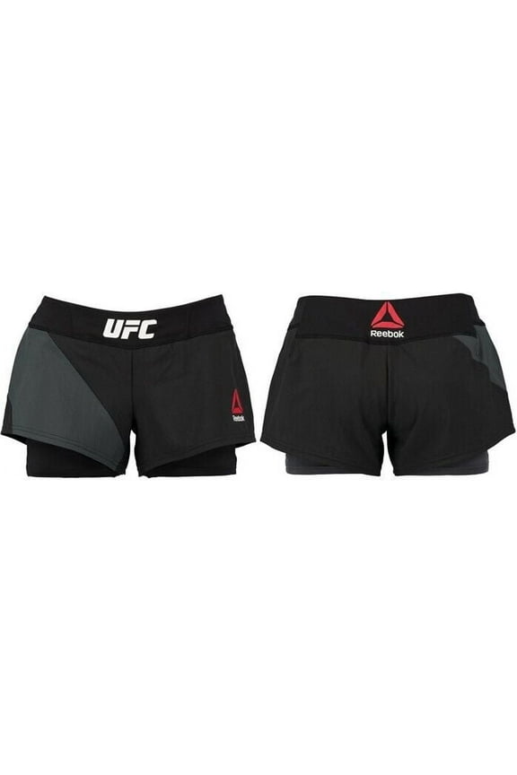 UFC Womens Blank Octagon Short Black/Gravel- 32"