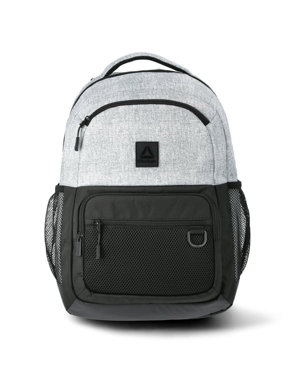 Reebok Unisex Ronan 18" Laptop Backpack, Light Heather Grey