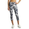 thumbnail image 1 of Reebok Women's 23" Fearless Splatter Print Capri Leggings with Side Pockets, 1 of 4