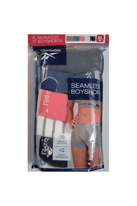 Women's 2XL 5-Pack Seamless Boyshort