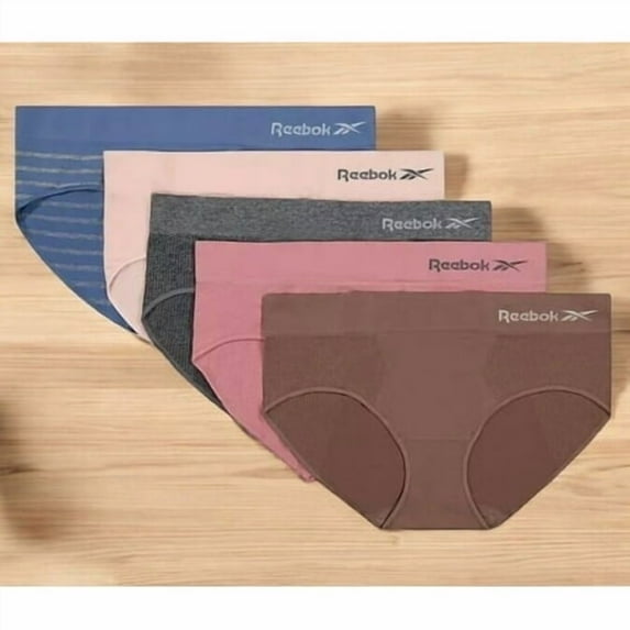 Reebok Women's 5-Pack Seamless Hipsters Multi, M(8-10)