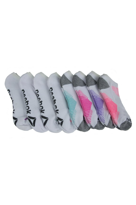 Women's 8 Pack Low Cut Socks, White, 4-10