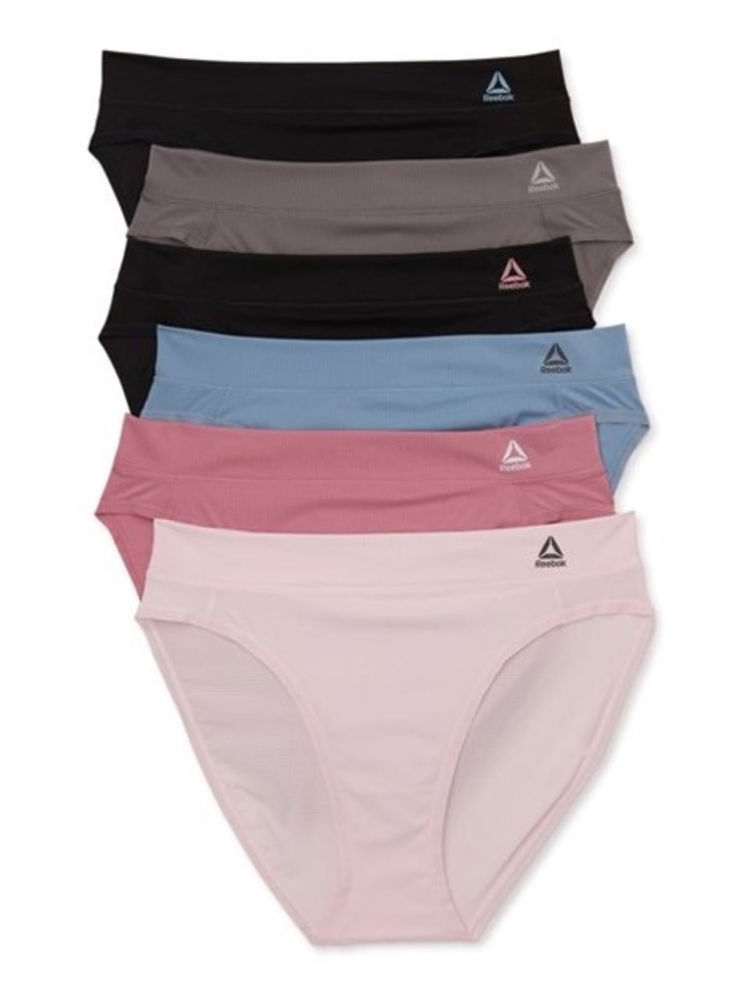 Reebok Women's Air Tech Performance Bikini Panties, 6-Pack, Sizes S-2XL