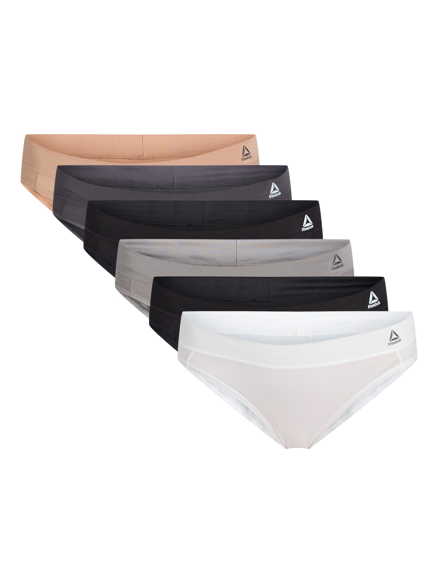 Reebok Women's Air Tech Performance Bikini Panties, 6Pack, Sizes XS