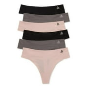 Reebok Women's Airtech Performance Thong Panties for Women, 6-Pack, Sizes S-2XL