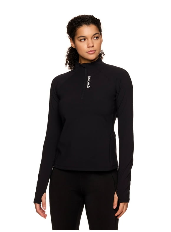 Reebok Women’s Athletic Performance ½ Zip Pullover with Pockets, Sizes XS-XXXL