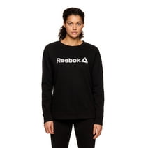 Reebok Women’s Branded Graphic Crewneck with Side Zipper, Sizes XS-XXXL