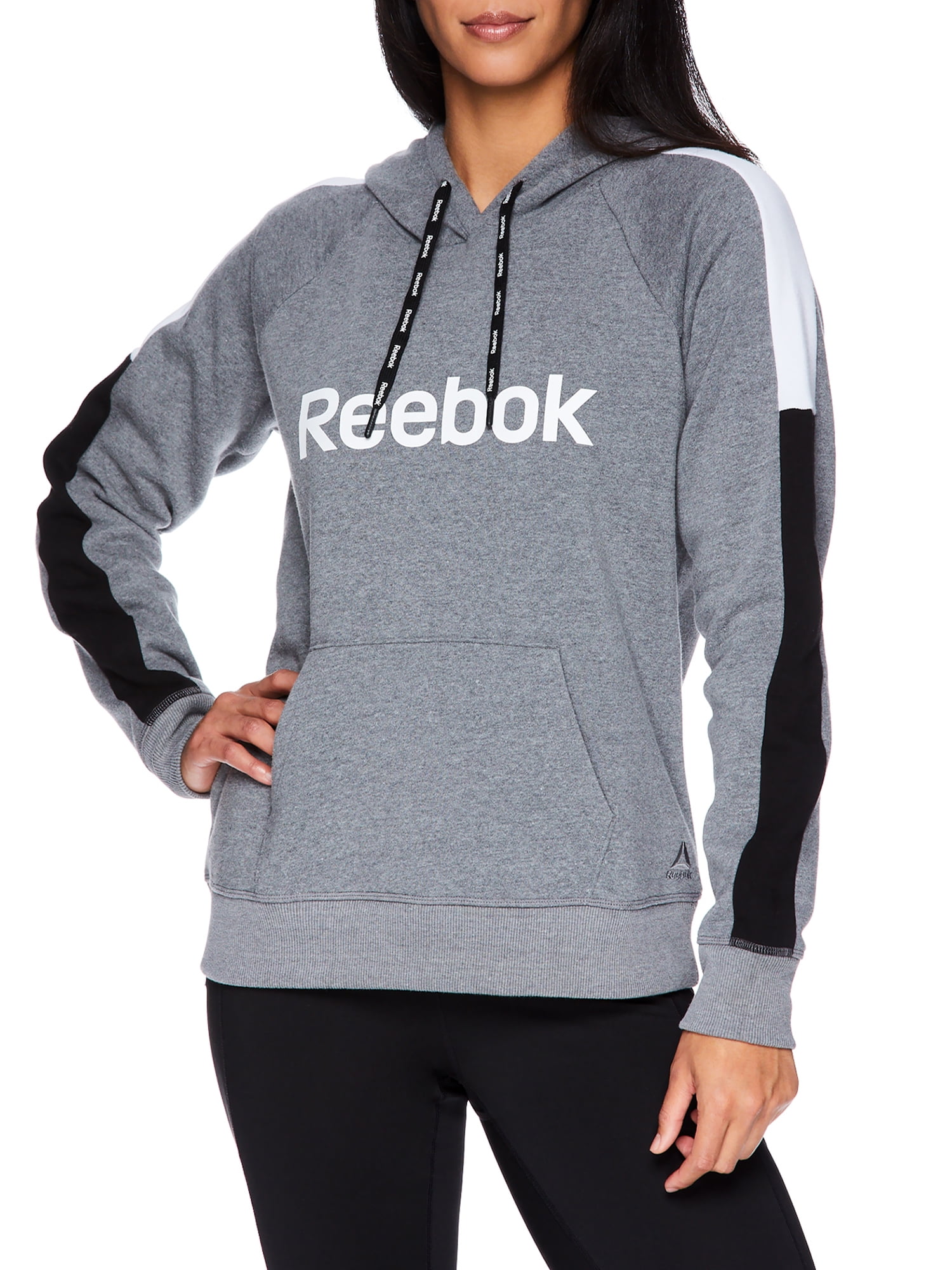 Reebok Women s Color Block Fleece Hoodie Walmart