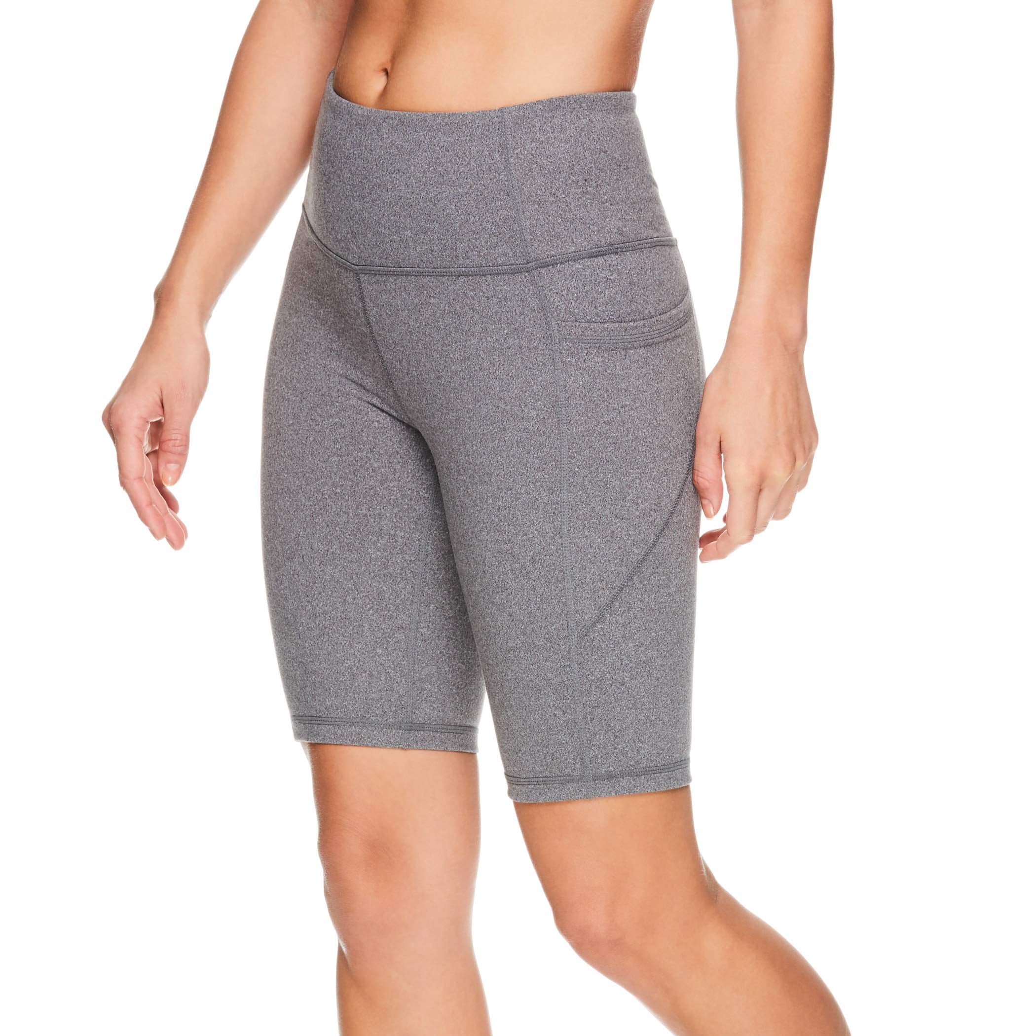 Reebok Women's Compression Running Shorts High Rise Bike Short Grey