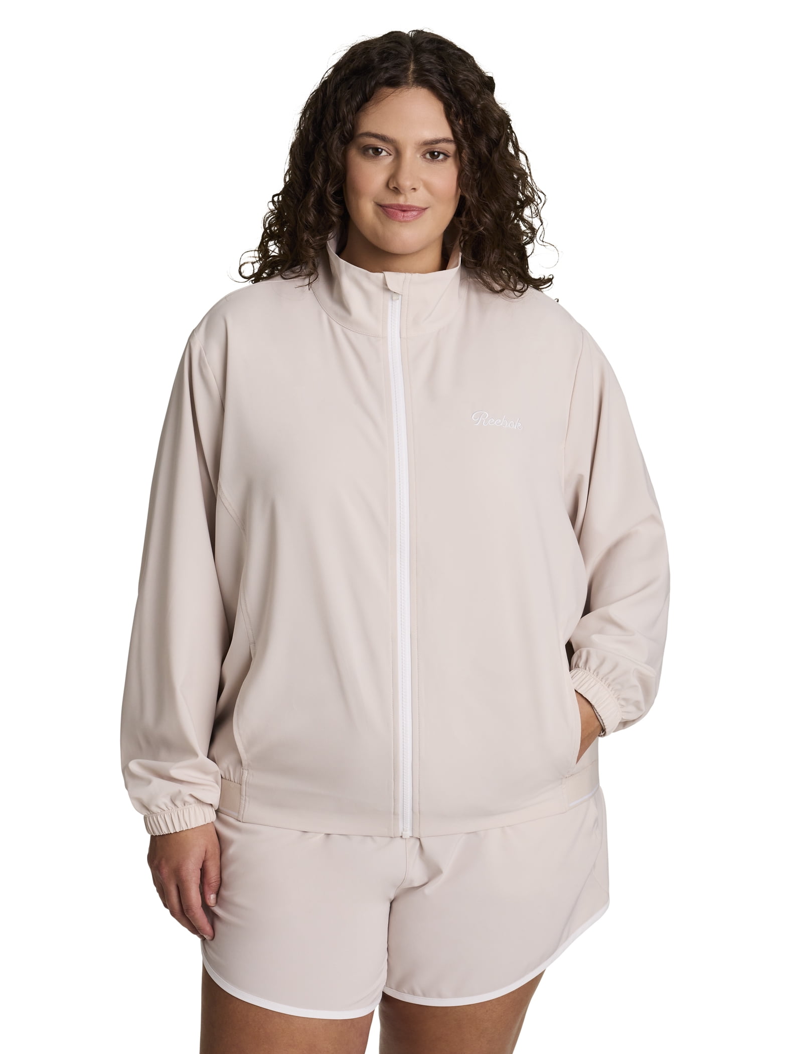 Reebok Women's and Women's Plus Courtside Full Zip Jacket, Sizes XS-4X