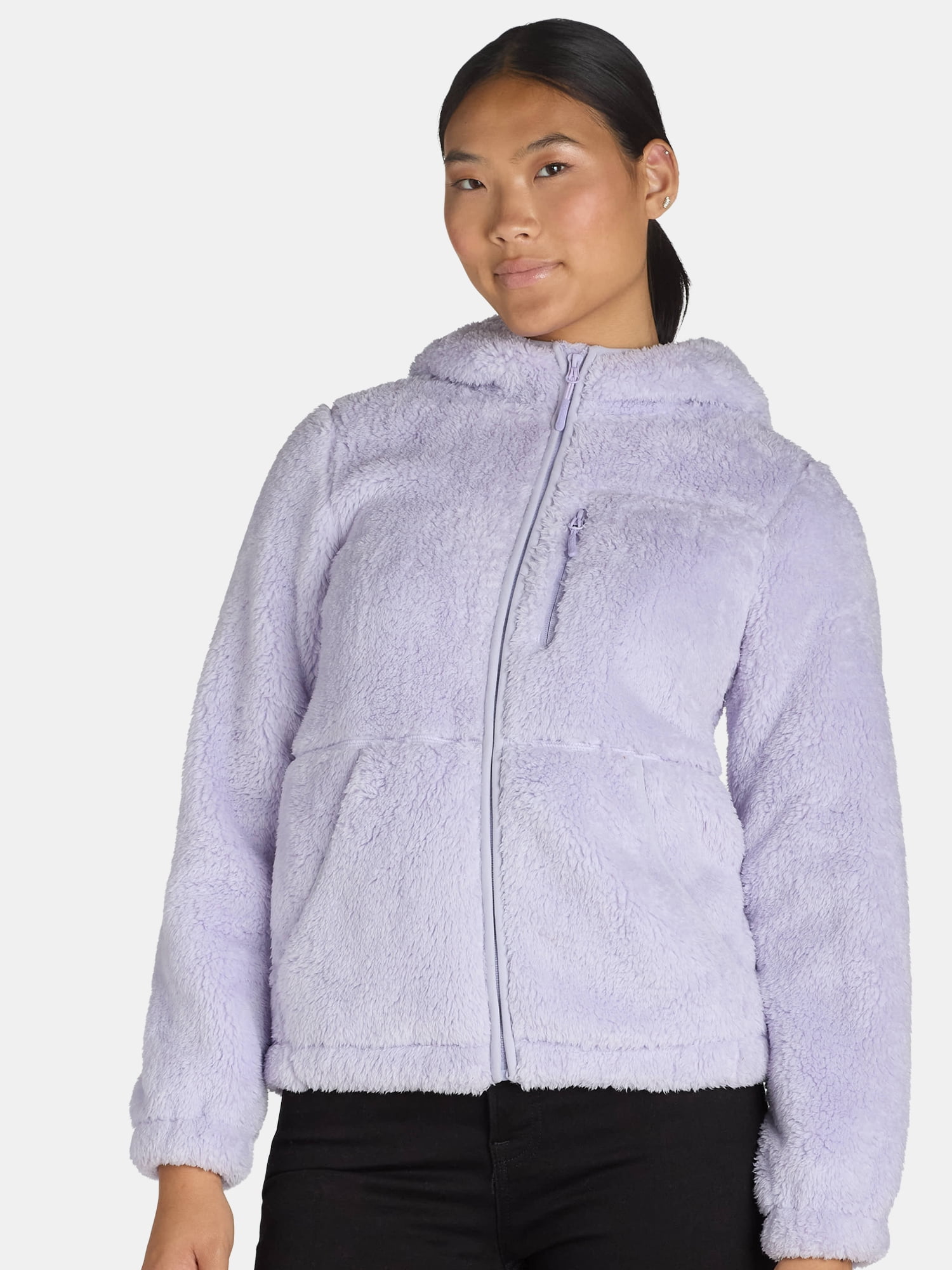Reebok Women's Cozy Fleece Hooded Zip Jacket, Sizes S-XL - Walmart.com