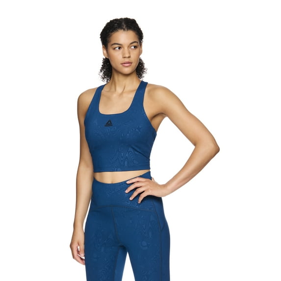 Reebok Women’s Cropped Bra Tank with Removable Cups, Sizes XS-XXXL