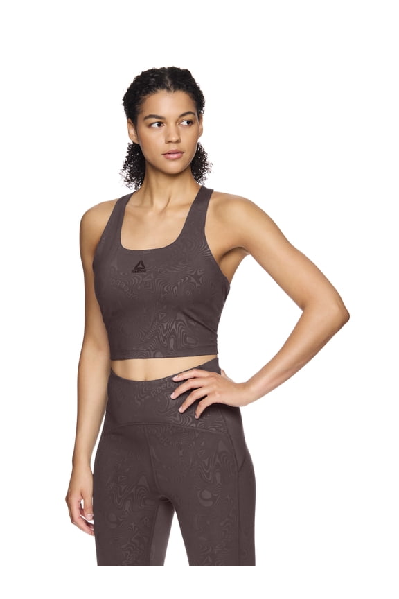 Women’s Cropped Bra Tank with Removable Cups, Sizes XS-XXXL