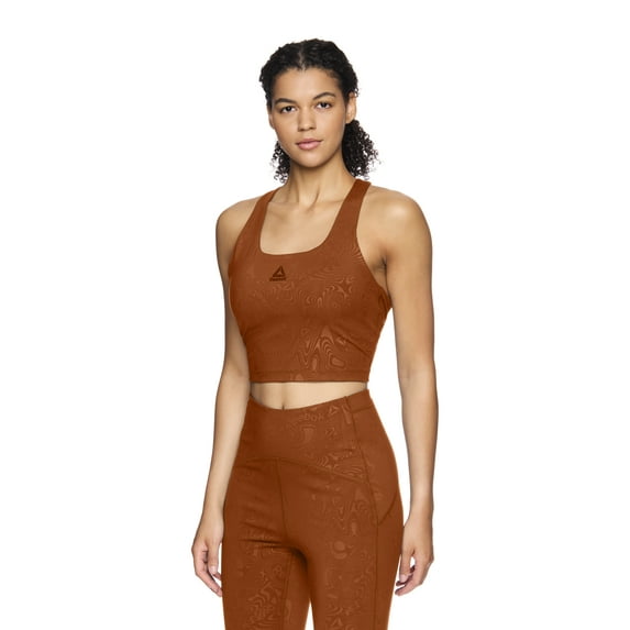 Reebok Women’s Cropped Bra Tank with Removable Cups, Sizes XS-XXXL