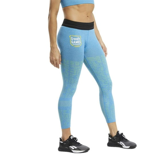 Reebok Women's Crossfit Myoknit Games Tight, Horizon Blue \ Black,M - US