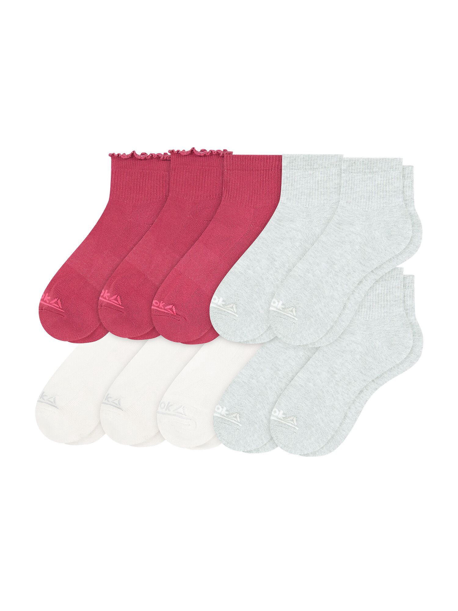 Reebok Women’s Cushion Ruffle Ankle Socks, 10 Pack, Size 4-10