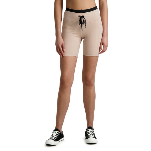 Reebok Women's Dynamic 7" Inseam Highrise Bike Short with Branded Drawcord