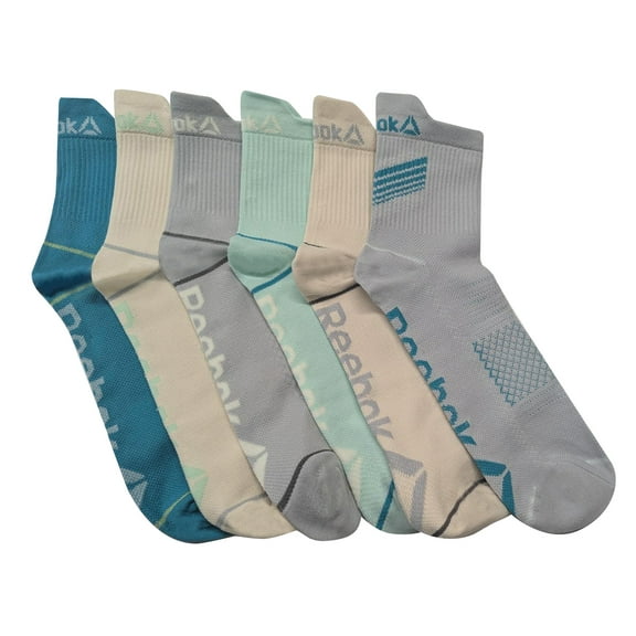 Reebok Women's Dynamic Lightweight High Ankle Socks, 6-Pack