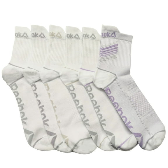 Reebok Women's Dynamic Lightweight High Ankle Socks, 6-Pack