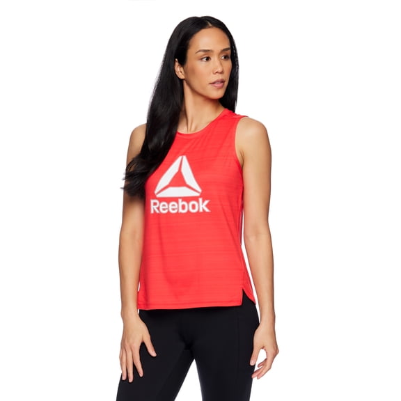 Reebok Women's Essence Graphic Tank With Mesh Panel